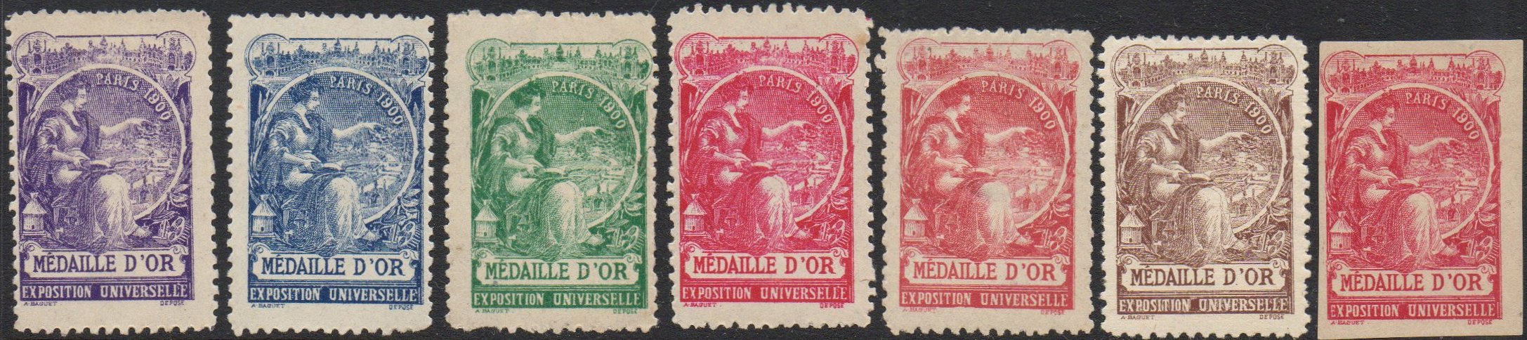 Medailles de Gagneurs, Exposition de Paris 1900, Medal Winners